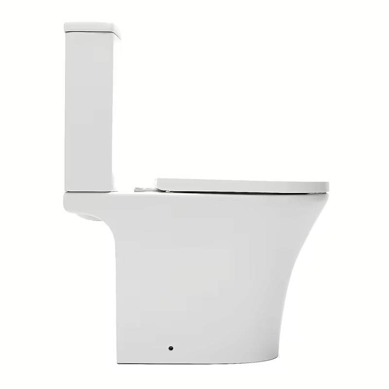 Bijeli samostoječi  WC monoblok SAT Brevis s vodokotlićem, WC daskom mehko Zapiranje Soft Close i dvokoličinskim ispiranjem