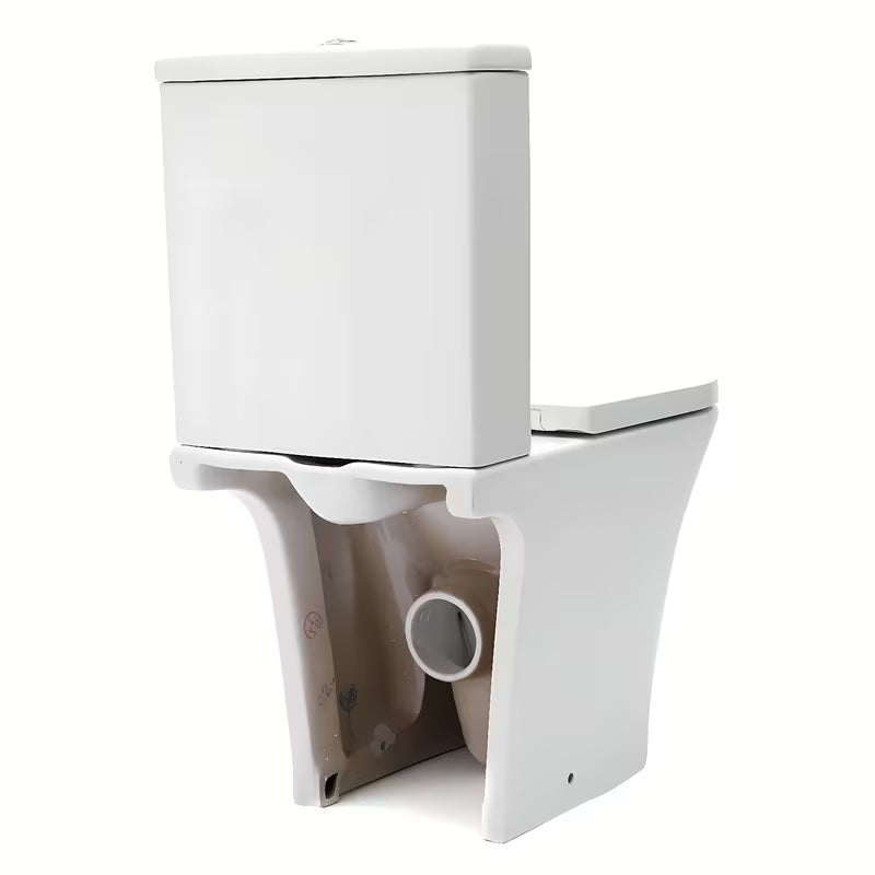 Bijeli samostoječi  WC monoblok SAT Brevis s vodokotlićem, WC daskom mehko Zapiranje Soft Close i dvokoličinskim ispiranjem