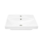 Bijeli viseče keramički umivaonik SAT Brevis 50,5x40 cm s preljevom i otvorom pro za slavinu u sredini