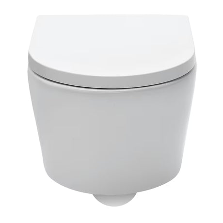 Viseča WC Školjka SAT Brevis u bijeloj boji sa skrivenim pričvršćenjem i sjedalom mehko Zapiranje Soft Close.