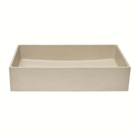 Peščeni betonski umivalnik na ploščo SAT Cemento 64x37 cm s tankimi stenami