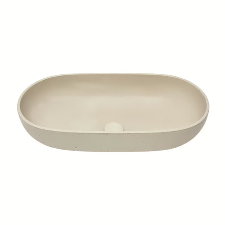 Peščeni betonski umivalnik SAT Cemento na pult 65x35 cm s tankimi stenami