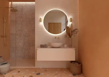 Pješčani betonski umivalnik na ploščo SAT Cemento 42x42 cm s tankim stijenkama