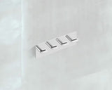 Sjajni samolepilno štirikavelj SAT Chrome od poliranog nehrđajućeg čelika pro kupaonicu