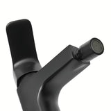 SAT Cube Way armatura za bide z odtokom v mat črni barvi s prilagodljivim perlatorjem