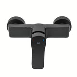 Enoročna stenska armatura za tuš SAT Cube Way v mat črni barvi brez tuš seta.