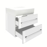 Viseča kopalniška omarica SAT Cube Way s keramičnim umivalnikom v beli sijajni barvi 60x46x53 cm.