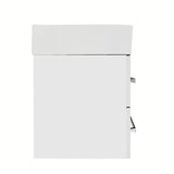 Viseča kopalniška omarica SAT Cube Way s keramičnim umivalnikom v beli sijajni barvi 60x46x53 cm.
