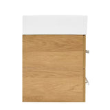 Viseča kopalniška omarica SAT Cube Way s keramičnim umivalnikom v dekorju hrast hickory 60x46x53 cm