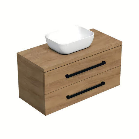 Viseča kopalniška omarica SAT Cube Way s ploščo v dekorju hrast hickory, 100x46x47,5 cm