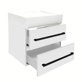 Viseča kopalniška omarica s keramičnim umivalnikom SAT Cube Way v beli sijajni izvedbi 60x53x46 cm