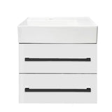 Viseča kopalniška omarica s keramičnim umivalnikom SAT Cube Way v beli sijajni izvedbi 60x53x46 cm