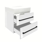 Viseča kopalniška omarica SAT Cube Way s keramičnim umivalnikom v beli sijajni izvedbi 60x46x53 cm