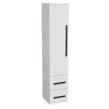 Visoka kopalniška omarica SAT Cube Way u bijelom sjaju s kromiranim ručkicama