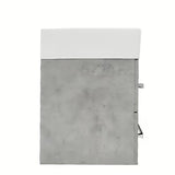 Viseča kopalniška omarica s keramičkim umivaonikom SAT Cube Way 60x46 cm u dekoru betona