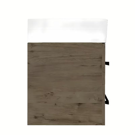 Viseča kopalniška omarica SAT Cube Way s keramičkim umivaonikom u dekoru hrasta Wellington