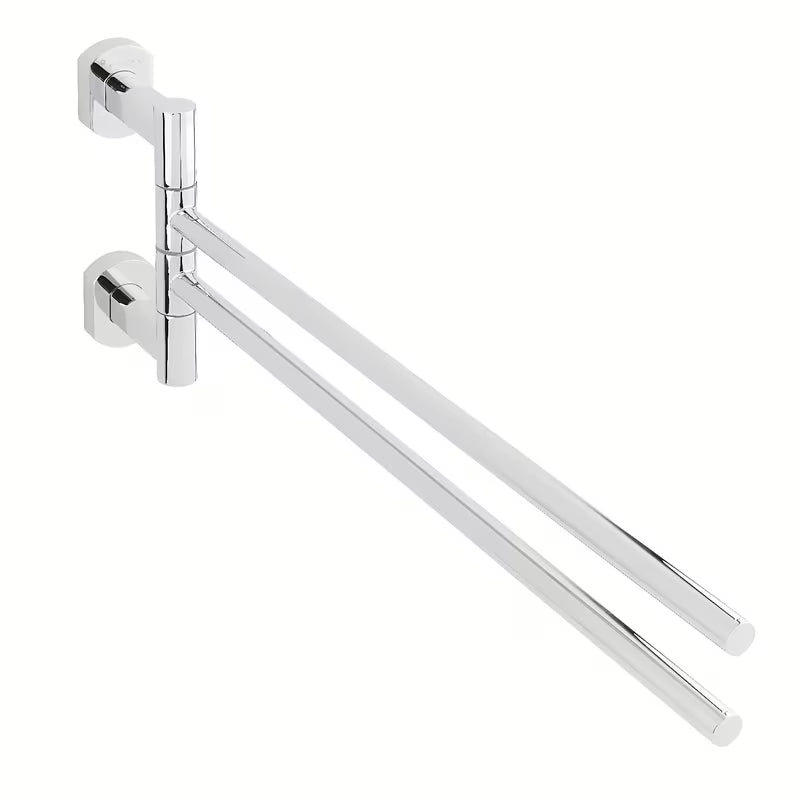 SAT Cube Way stenski držalo za brisače in držalo za brisače z dvema preklopnima ročajema v izvedbi chrome.