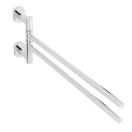 SAT Cube Way stenski držalo za brisače in držalo za brisače z dvema preklopnima ročajema v izvedbi chrome.