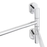 SAT Cube Way stenski držalo za brisače in držalo za brisače z dvema preklopnima ročajema v izvedbi chrome.