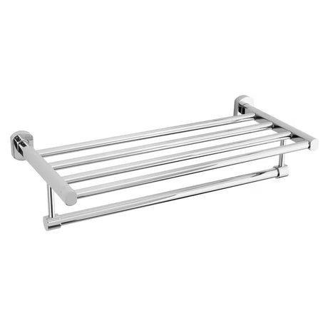 Stenska polica SAT Cube Way v izvedbi chrome za kopalnico
