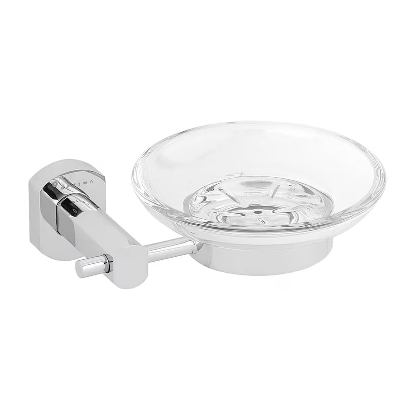 Stenska posoda za milo SAT Cube Way pro za trdo milo v izvedbi chrome