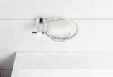 Stenska posoda za milo SAT Cube Way pro za trdo milo v izvedbi chrome