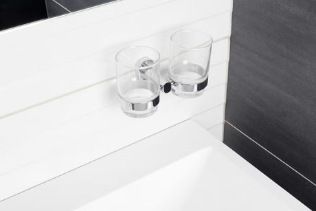 SAT Cube Way držalo za kozarec vključno s kozarcem v izvedbi chrome