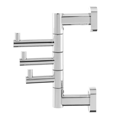 Višenamjenski trojni kavelj SAT Spirit/Cube Way u izvedbi chrome pro za vješanje ručnika i ogrtača.