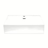 Bijeli keramički viseči umivalnik SAT Cube Way 60x42 cm s otvorom pro slavinu u sredini