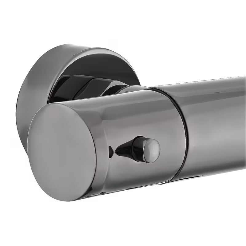 Termostatska stenska armatura za tuš SAT Dark v površinski obdelavi PVD gun metal brez tuš seta.