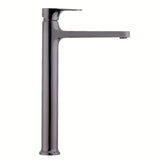 Visoka armatura za Umivalnik SAT Dark v površini PVD gun metal brez odtoka.