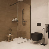 Termostatska armatura za tuš SAT Dark u mat crnoj pro za zidnu montažu