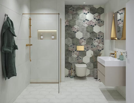 Tuš palica SAT Dark u PVD obradi brušeno zlato, duljina 58 cm.