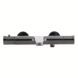 Termostatska stenska armatura za kad SAT Dark u mat izvedbi PVD gun metal brez tuš seta.