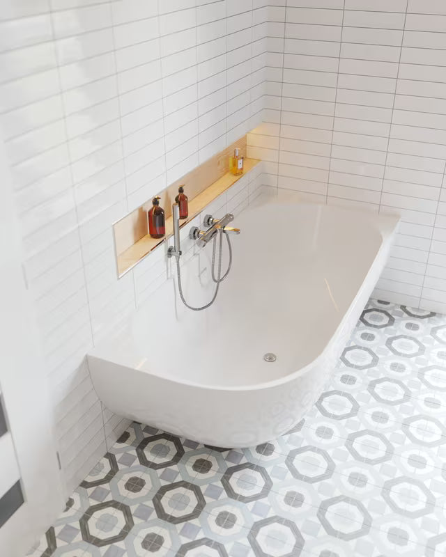 Termostatska stenska armatura za kad SAT Dark u mat izvedbi PVD gun metal brez tuš seta.