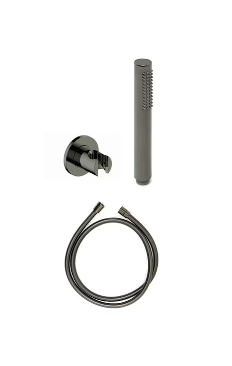Komplet za Kad SAT Dark z držalom za prho in tuš cevjo u završnoj obradi PVD Gun Metal.