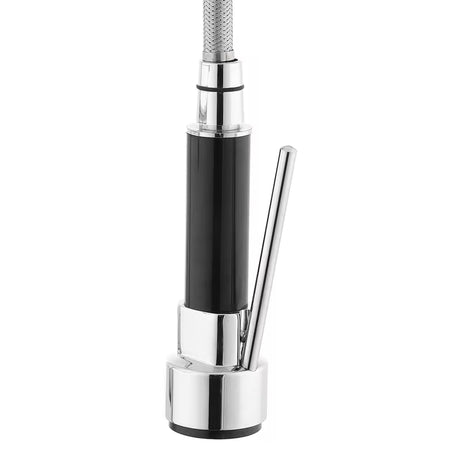 Kromirana armatura za pomivalno korito SAT Chrome s tušem, zakretnim izljevom i upravljanjem ručicom