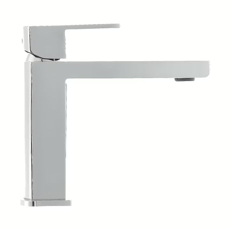 Enoročna stoječa armatura za umivalnik SAT Elements u izvedbi bijela i krom, brez odtoka.