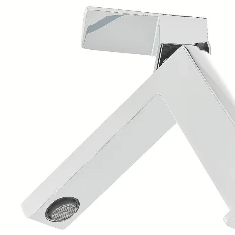 Enoročna stoječa armatura za umivalnik SAT Elements u izvedbi bijela i krom, brez odtoka.