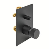 Podometna tuš i armatura za kad SAT Evolution u mat crnoj boji s upravljanjem ručicom