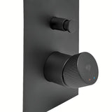 Podometna tuš i armatura za kad SAT Evolution u mat crnoj boji s upravljanjem ručicom