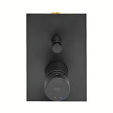 Podometna tuš i armatura za kad SAT Evolution u mat crnoj boji s upravljanjem ručicom