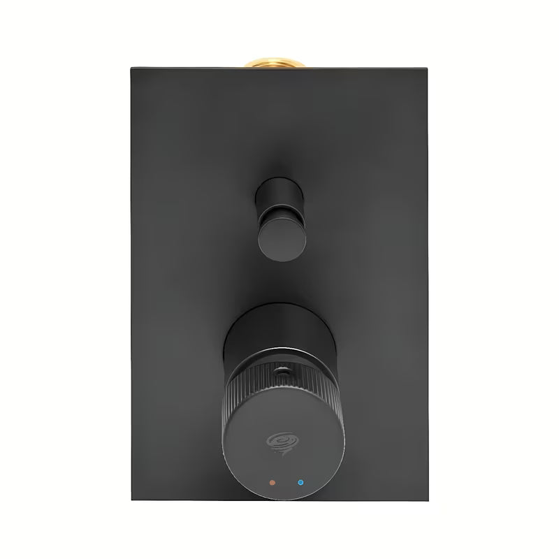 Podometna tuš i armatura za kad SAT Evolution u mat crnoj boji s upravljanjem ručicom