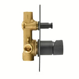 Podometna tuš i armatura za kad SAT Evolution u mat crnoj boji s upravljanjem ručicom