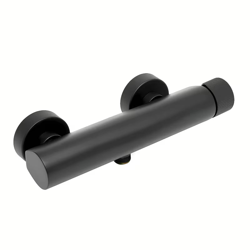 Enoročna stenska armatura za tuš SAT Evolution u mat crnoj boji brez tuš seta