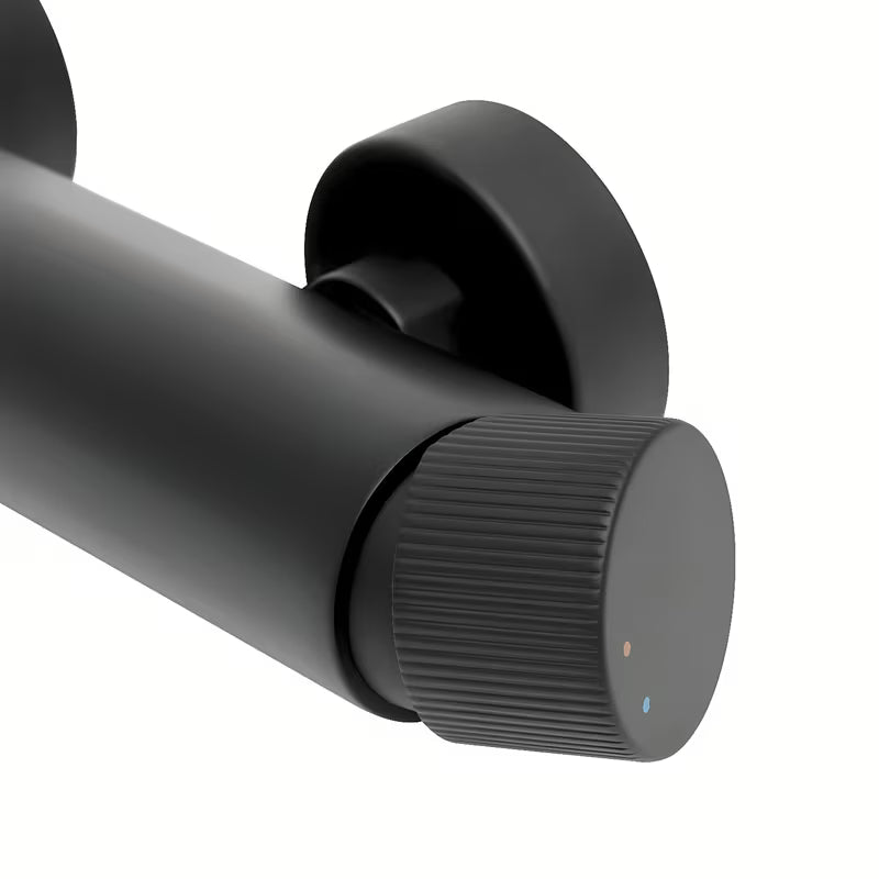 Enoročna stenska armatura za tuš SAT Evolution u mat crnoj boji brez tuš seta