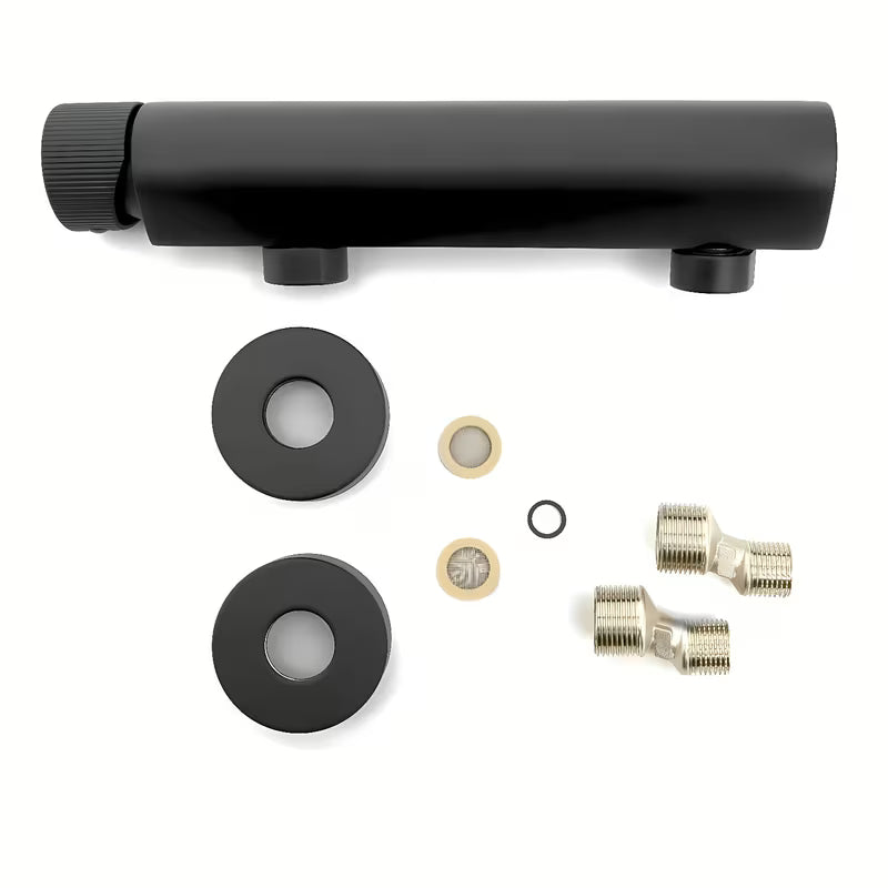 Enoročna stenska armatura za tuš SAT Evolution u mat crnoj boji brez tuš seta