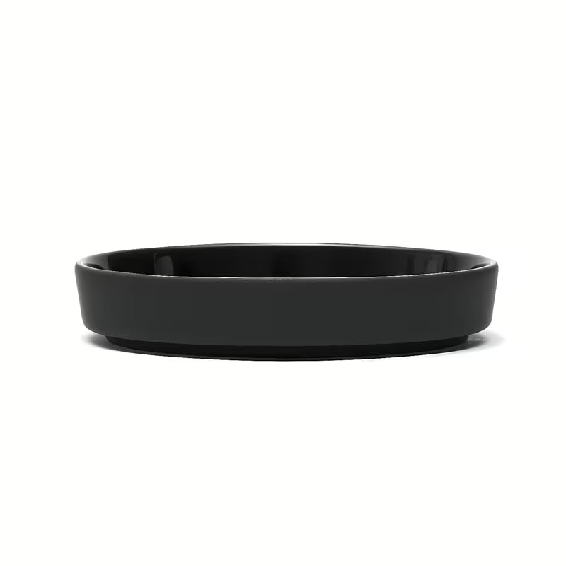 Keramična posoda za milo SAT Feel v mat črni barvi z minimalističnim dizajnom