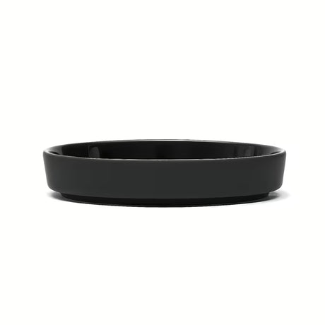 Keramična posoda za milo SAT Feel v mat črni barvi z minimalističnim dizajnom