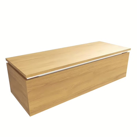 Viseča kopalniška omarica SAT Feel s pokrivno ploščo v dekorju medenega hrasta, 120x46x30 cm